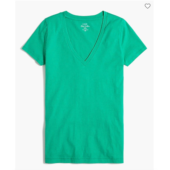 NWT J. Crew Modern Clover Green Vintage Slub Cotton V-Neck Tee - SIZE XL - Picture 10 of 10